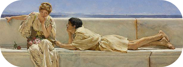 Sir Lawrence Alma Tadema Una domanda 1877 olio su tavola